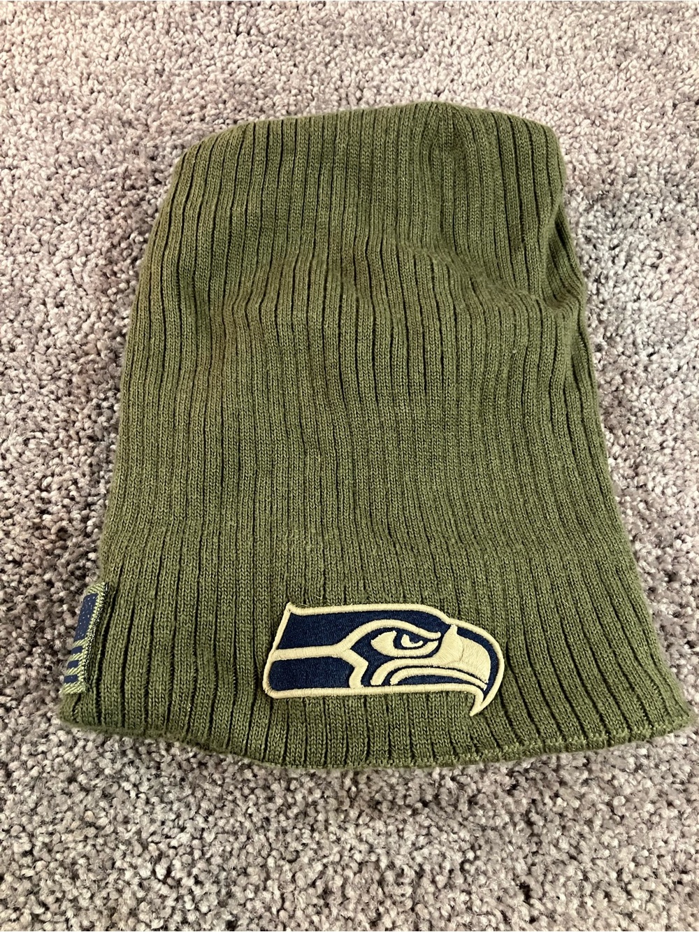 Seattle Seahawks NFL New Era Salute to Service Youth Green Beanie Hat